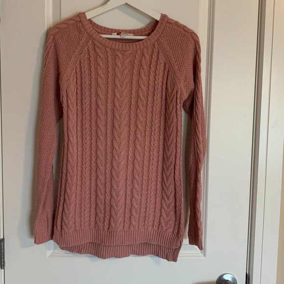 Koton Pink Cable Knit Sweater, Small - Picture 1 of 5
